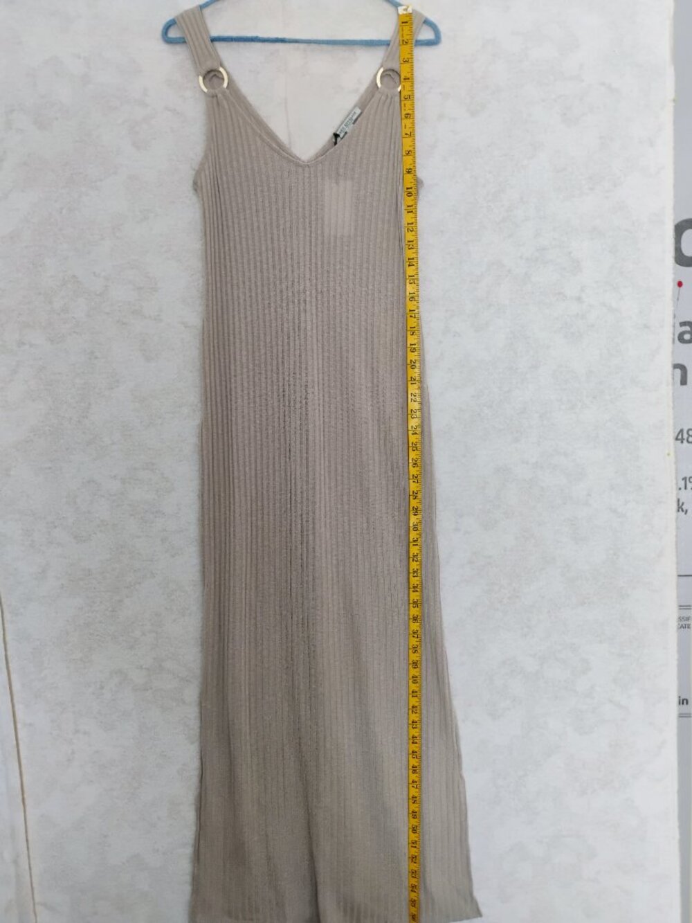 Green Envelope LA Ribbed O-Ring Maxi Dress Medium - Picture 6 of 8